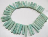 Perles facettées en Amazonite Verte Naturelle Authentique, forme crayon pointu, 1 pouce de long, vendues par brin de 13 pouces, EMINENT JEWEL