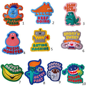 Factory Direct Wholesale Custom Embroidery Patches Iron On Shark Animal Badge 3D Embroidered Fabric Patch for Caps Bags <b>Jackets</b> - Product Image 3