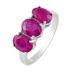 แหวนทับทิมเงินแท้ 92.5 รุ่น KLSR-11095 - Product Image 1