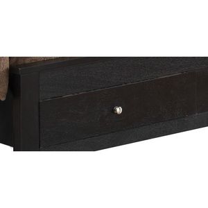 Elegante Letto Contenitore Nero Transizionale con Spazio di Archiviazione Sottostante - Product Image 2