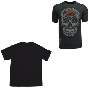 Camiseta con Pedrería Personalizada, Camiseta con Gemas en Toda la Superficie, OEM, Negra Sólida, con Letras y Logotipos de Pedrería Personalizados, Cuello Redondo, Camisetas para Hombre - Product Image 4