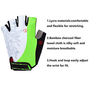 Guantes de Ciclismo de Medio Dedo de Calidad Premium, con Logotipo y Diseño Personalizados, Guantes de Ciclismo para Exteriores, Antideslizantes, para Verano - Product Image 3