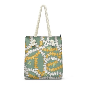 Bolso de Mano con Estampado de Hojas de Maile Hawaianas, Impresión Bajo Demanda, Dropshipping, Bolso de Playa con Asas de Cuerda, Bolso de Hombro Clásico y Moderno para Mujer - Product Image 3