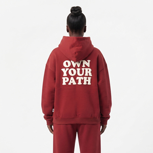 Sudadera con capucha para mujer, con cremallera, estampado frontal con logo, estilo oversize, 100% algodón polar, informal, para invierno, estilo urbano. - Product Image 2