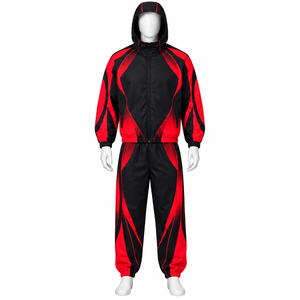 Conjunto de Chaqueta Cortavientos y Pantalones Deportivos de Poliéster Personalizados, de Secado Rápido, Estilo Deportivo, Impermeable, de Nailon - Product Image 4