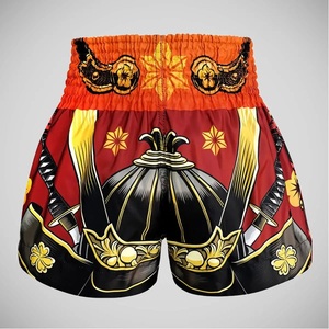 Shorts de Muay Thai MMA noirs en gros, vêtements d'arts martiaux, short de boxe, short de kick-boxing, short de fitness, short de gym, logo personnalisé - Product Image 6