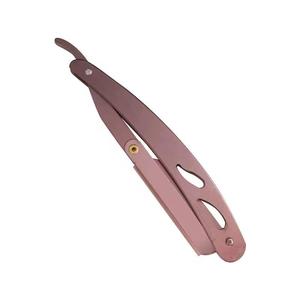Navaja de barbero con logotipo personalizado OEM, de filo recto, plegable, de acero inoxidable, equipo profesional para salón, navaja de afeitar. - Product Image 4