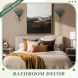 8 Pièces de Vases Suspendus en Métal Géométriques Modernes Style Bohème, Supports Intelligents pour Plantes d'Intérieur, Eucalyptus Artificiel pour Décoration Murale de Salle de Bain - Product Image 2