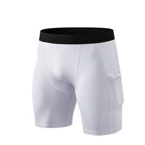 New Mens Compression Running Shorts Solid Base <b>Layer</b> Tights Gym Fitness Sport Workout Shorts Male Legging Pocket - Product Image 2