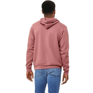 Sweat à capuche Bella + Canvas pour homme, 100 % coton molletonné respirant, coupe classique (3719) DEEP HEATHER, manches longues, fermeture avant - Product Image 5