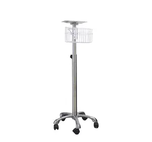 Fixed height Hospital patient Medical Monitor Trolley/ cart surgical monitor stand stainless steel