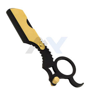 Rasoirs droits professionnels pour hommes, kit de rasage de barbier à bord droit, rasoir de sûreté pour rasage ras du coup et coupe de barbe, shavette - Product Image 1