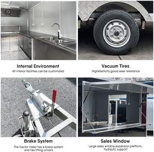 Remolque de comida de concesión de camión de café de perrito caliente resistente al óxido de acero inoxidable totalmente equipado personalizado a la venta en EE. UU. para comida rápida - Product Image 6