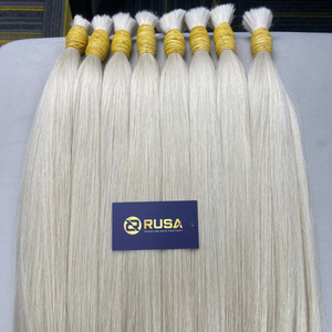 Cheveux humains vierges vietnamiens de qualité supérieure, en vrac, provenant d'un seul donneur, cuticules alignées, super double drawn, pour extensions capillaires professionnelles. - Product Image 1