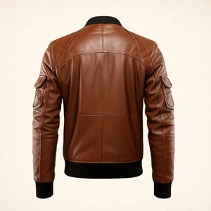 Veste en cuir de haute qualité pour hommes, très élégante et stylée - Product Image 6