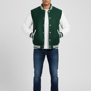 Custom Vintage School College Mens Varisty <b>Jackets</b> Leather sleeves Wool Letterman Crop Varsity <b>Jacket</b> ladies baseball chenille - Product Image 3