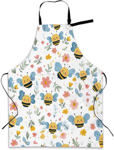 Aprons For Women Men With <b>Large</b> Pockets, Waterproof Cotton Chef Aprons For Cooking Server Grilling <b>Bbq</b> Kitchen - Product Image 6