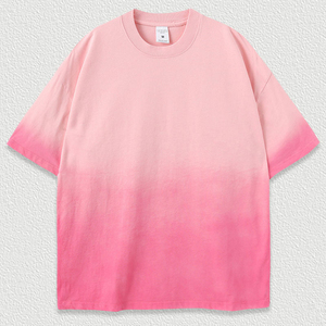 T-shirt vintage pour homme en coton épais, finition vintage, coupe ample, style streetwear décontracté, col rond, doux, respirant et confortable - Product Image 2