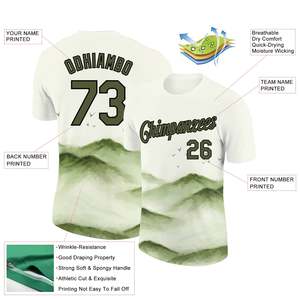 Maillot de baseball personnalisé entièrement imprimé unisexe 100% polyester respirant Nom d'équipe 00 Nom et numéro personnalisés Toutes saisons - Product Image 2