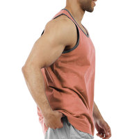 Desain Klasik Nyaman Bernapas Kasual Tank Top Pria Tanpa Lengan Rompi Katun Cocok untuk Olahraga Lari Yoga