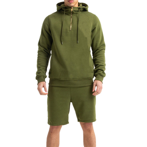 Customized Hoodie And Short <b>Set</b> Men Custom Plus Size Men's Cotton Breathable Jogging Wear Hoodie Shorts <b>Sets</b> - Product Image 1