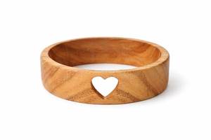 Hand Painted Wooden <b>Bangle</b> <b>Bracelet</b> for Women Rustic Boho Polish Finished Vintage Daily Wear Party Festive Fashion Jewelry Cuff - Product Image 3
