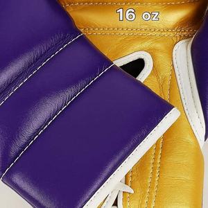 Nouveaux gants de boxe professionnels au design original en cuir de vachette véritable avec logo personnalisé, gants de boxe très demandés - Product Image 2