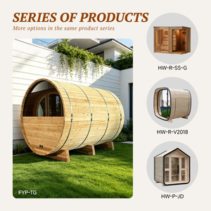 Sauna extérieur certifié CE, norme européenne, avec véranda |   Smart WiFi |   Haute efficacité énergétique pour les centres de <span class=keywords><strong>spa</strong></span> néerlandais - Product Image 4