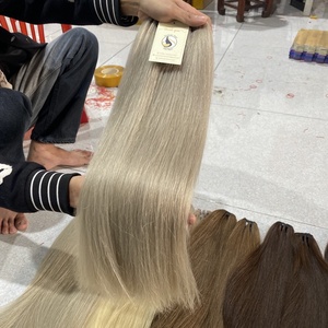 Tissage en lot brésilien à Double trame, Extensions de cheveux naturels vierges, lisses, blonds, non traités - Product Image 5