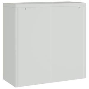 Classeur de bureau en acier gris à 2 portes 35.4' - Product Image 5