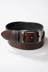 Ceintures habillées de luxe en cuir réversibles de haute qualité pour hommes, avec boucle en alliage, personnalisables, pour jeans, vente en gros OEM, disponibles - Product Image 5