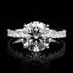 Bagues en argent 925 plaqué rhodium pour femmes, serties de diamants naturels, style hip-hop - Bijoux fins - Product Image 3
