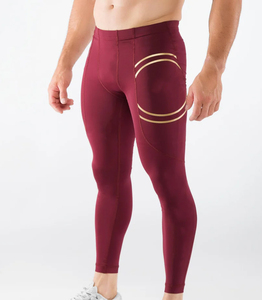 Pantalon de sport moulant en polyester pour homme avec logo personnalisé, séchage rapide, respirant, pour la gym, l'entraînement et la course à pied - Product Image 3