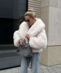 Veste en fausse fourrure de renard américaine Nesta Sports pour femmes, taille plus, col montant, manches longues, manteau en fourrure artificielle - Product Image 3