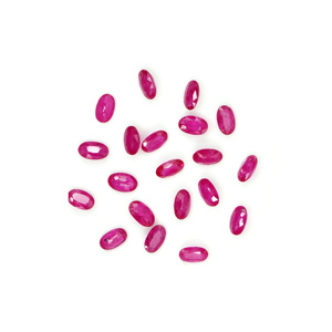 Rubis naturels non traités du Mozambique, ovales calibrés 4x6mm, pierres précieuses de rubis naturelles facettées pour la fabrication de bijoux, prêtes à l'emploi - Product Image 5