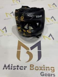 Protège-tête de boxe en cuir de vachette véritable pour entraînement et sparring, protection faciale, prix de gros, en vente - Product Image 2