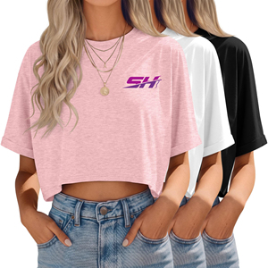 Camiseta Corta Moderna, Ropa Casual para Mujer, Atuendo Urbano Elegante, Top de Algodón Transpirable, Camiseta Corta Ajustada, Prenda de Moda - Product Image 6