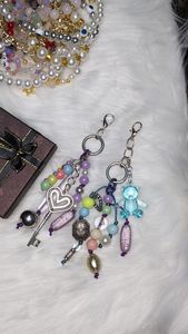 Colorful Boho Embroidery Beaded Keychain Handmade Designer <b>Bag</b> <b>Charm</b> - Product Image 6