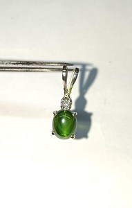 Bijoux de luxe vintage en saphir vert plaqué or, argent sterling 925, faits à la main, design élégant, pierres précieuses, cadeau d'anniversaire - Product Image 4