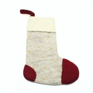 Traditional <b>Christmas</b> Wool <b>Stocking</b> Luxury Handmade Eco-Friendly Customizable Soft High Quality - Product Image 3