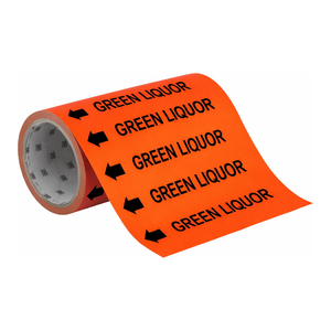 Marqueur de tuyauterie flexible Brady Green Liquor Roll, résistant à la chaleur et aux produits chimiques, pour la tuyauterie industrielle - Product Image 3