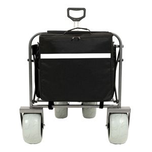 Carrello Utilitario Pieghevole con Telaio in Acciaio per Ogni Terreno, Ruote Pneumatiche da 9 Pollici, Carrello da Spiaggia con Grandi Ruote, Capacità 227 kg, Carrello da Campeggio - Product Image 2