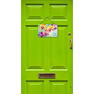 Multicolor NUEVAS orquídeas Acuarela Decoración de pared Puerta de metal de aluminio Impresiones colgantes para cocina Bar Baño - Product Image 2