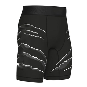 Men's Black Compression Shorts High Waist Quick Dry Spandex Sporty Scratched <b>Animal</b> <b>Pattern</b> Short Shorts - Product Image 4