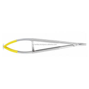 Portaagujas de Acero Inoxidable con Certificación ISO y CE A-1 VERITAS T/c Barraquer de 14 cm, Instrumento de Sutura |   Kit de sutura, instrumento médico - Product Image 3