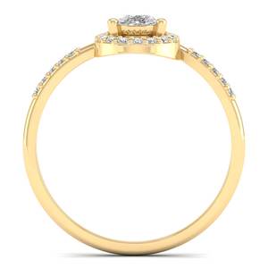 REYES Custom Made 14K 18K Solid Gold GRA Certified Moissanite Engagement Halo <b>Ring</b> For <b>Women</b> Anniversary Gift Fine Jewelry - Product Image 4