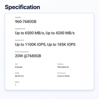 PE8110 960GB HFS960GEETX099N BG Hard Drive SSD U.2 2.5In 960GB NVMe PCIE 4.0 12GB/s 2.5in Enterprise SSD Server Pusat Data