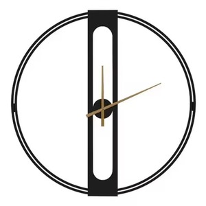 New Design Art Deco Metal Framed Round Decorative <b>Large</b> Silent Mechanical Wall <b>Clock</b> for <b>Kitchen</b> - Product Image 2