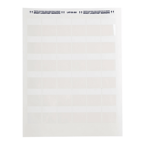 Étiquettes autocollantes en polyester Brady LaserTab A4 pour l'identification des câbles et des équipements de laboratoire - Product Image 1