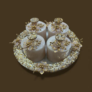 Luxury Cylinder Resin Jar Set Textured Design Moisture-Proof <b>Lid</b> for Kitchen <b>Decor</b> Tableware Presents Freshness Preservation - Product Image 1